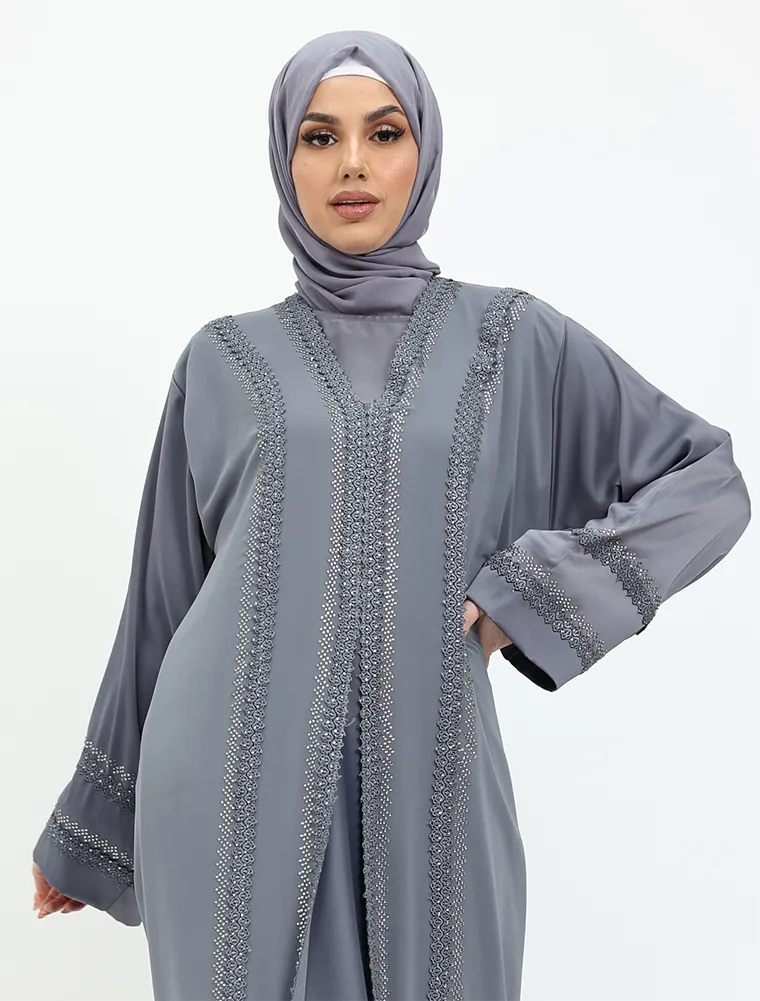 Grey Noora Abaya